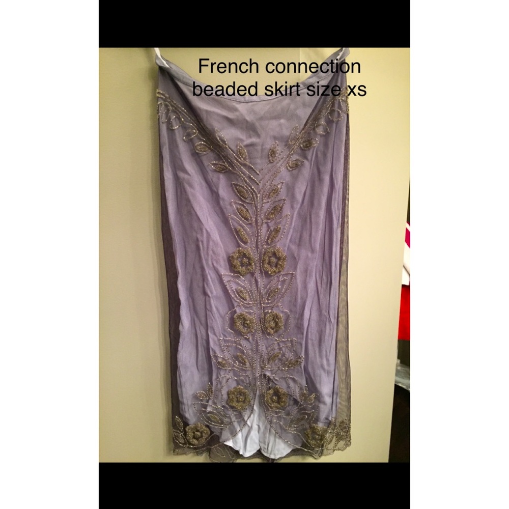 French connection beaded skirt y2k